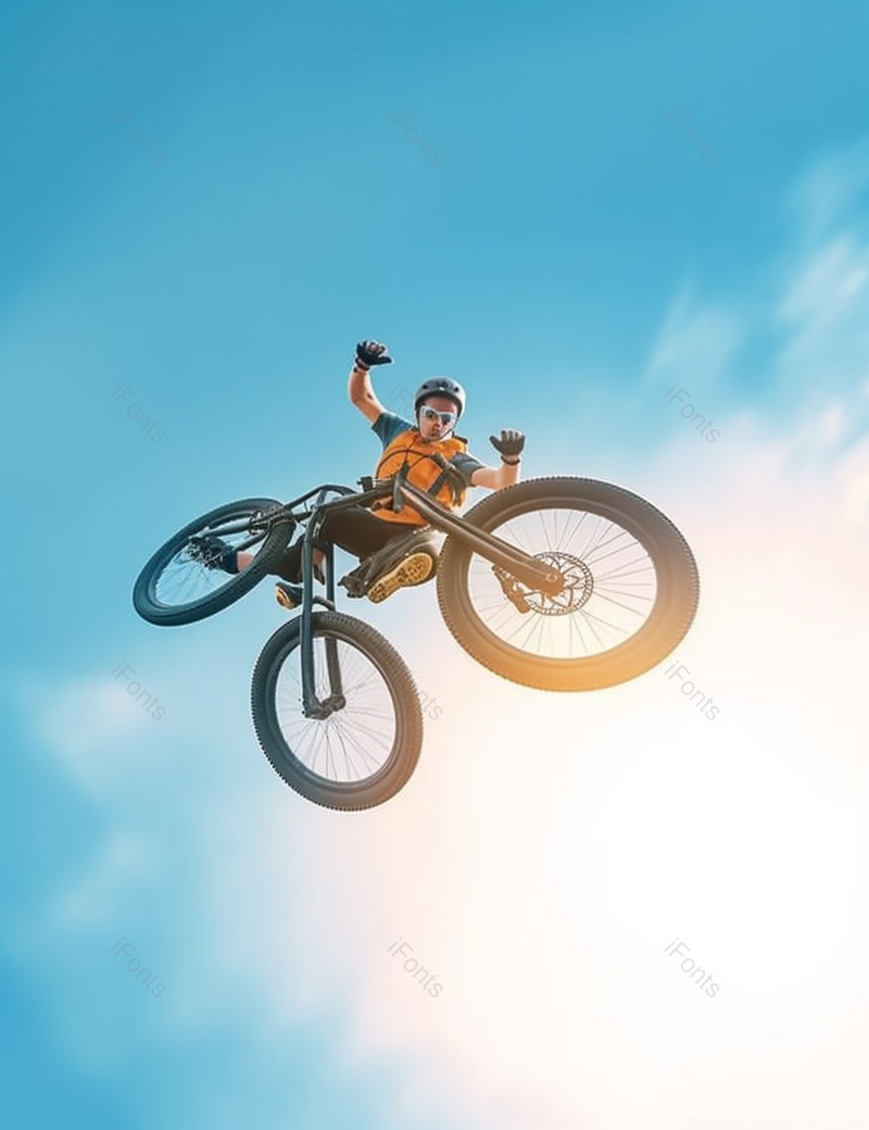 一名男子在户外骑自行车展示他的自行车技能徘徊激情和自由,高清,摄影图,摄影图片,图片大全,摄影图免费下载